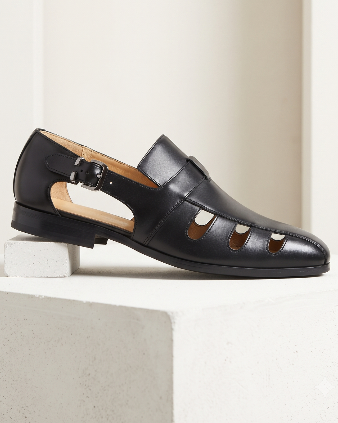 Aerated Monk-Strap Dress Loafer