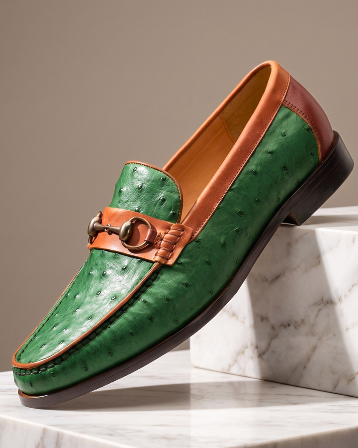 Medici Ostrich Horsebit Loafer