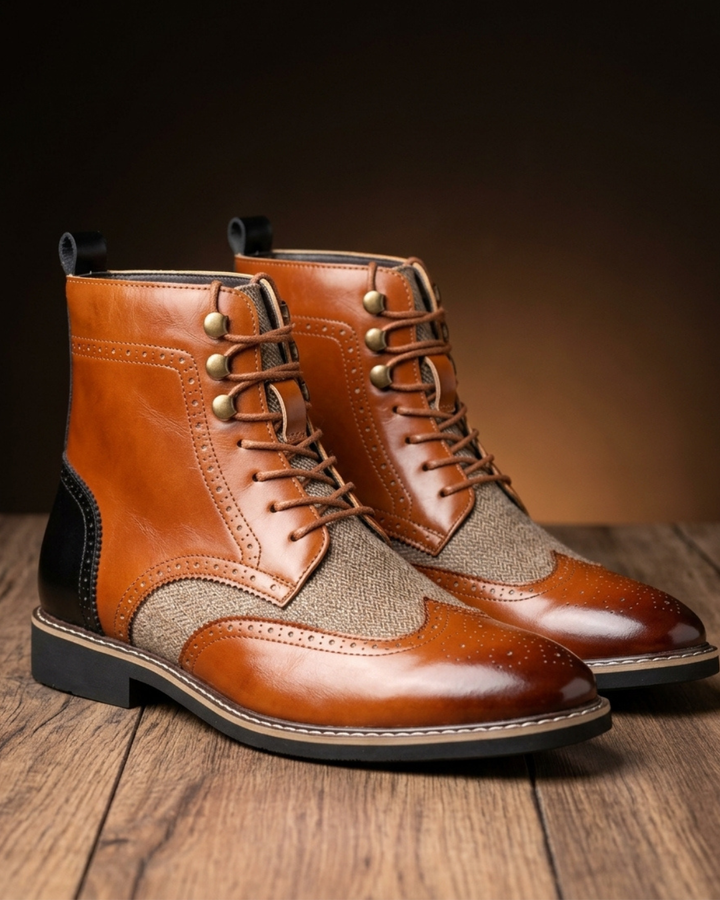 Heritage Two-Tone Leather Dress Boot