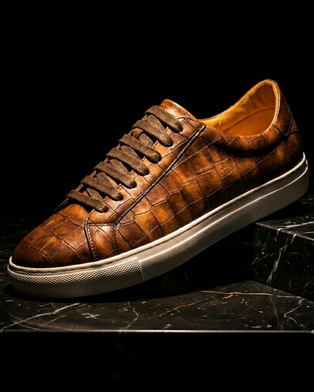 Aldgate - Croc Embossed Sneaker