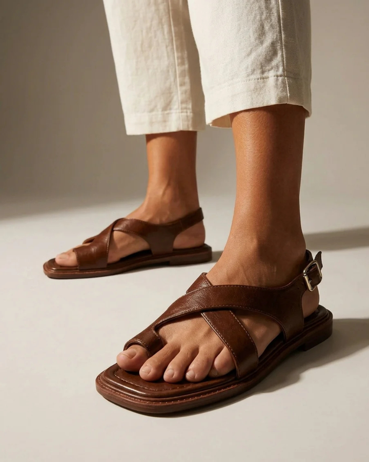Capri Leather Toe-Loop Sandal