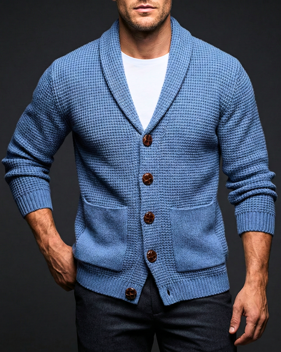 Kingston - Waffle-Knit Cardigan