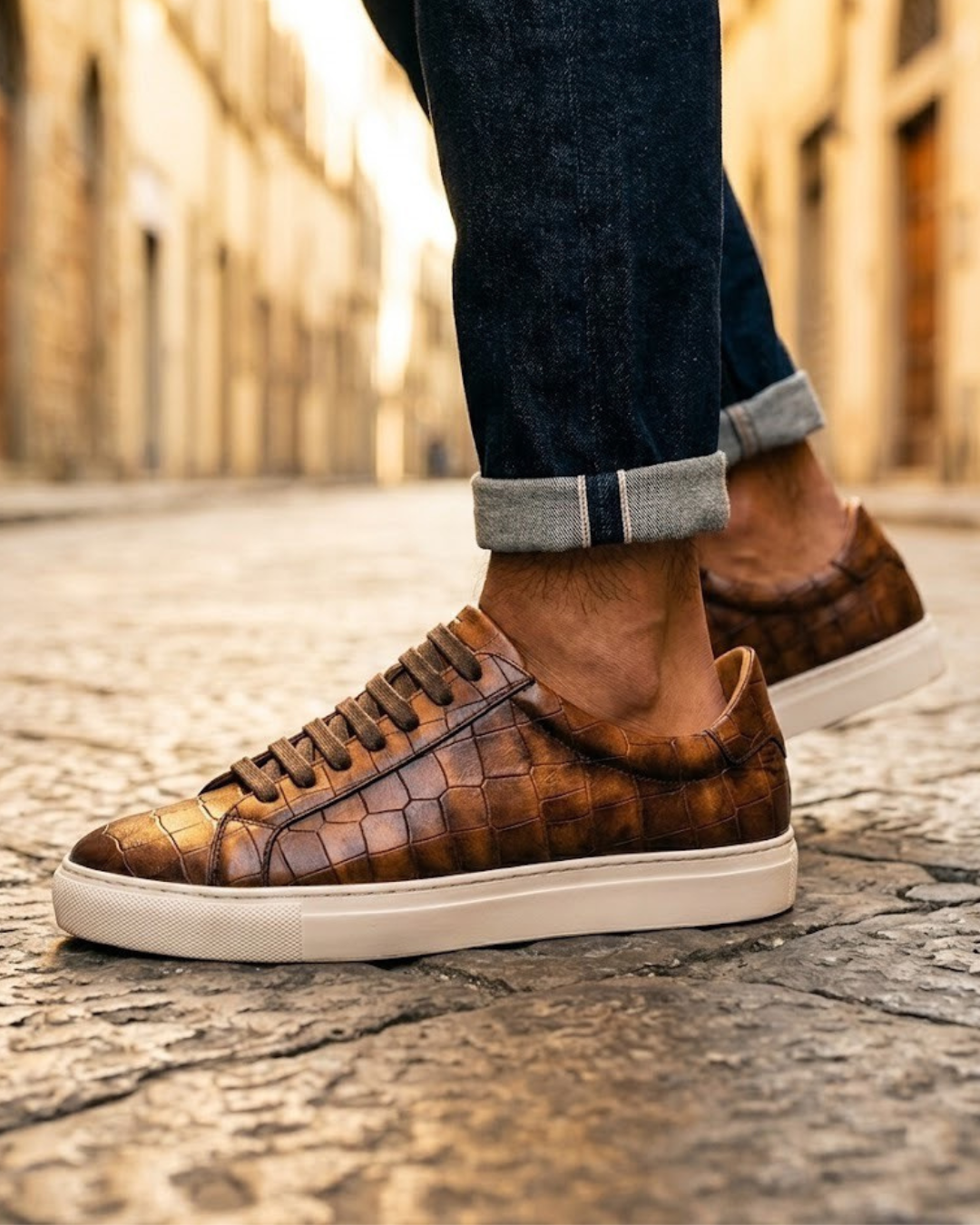 Aldgate - Croc Embossed Sneaker