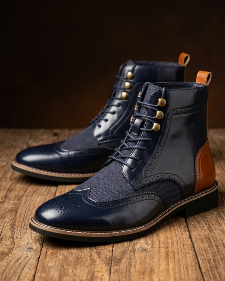 Heritage Two-Tone Leather Dress Boot