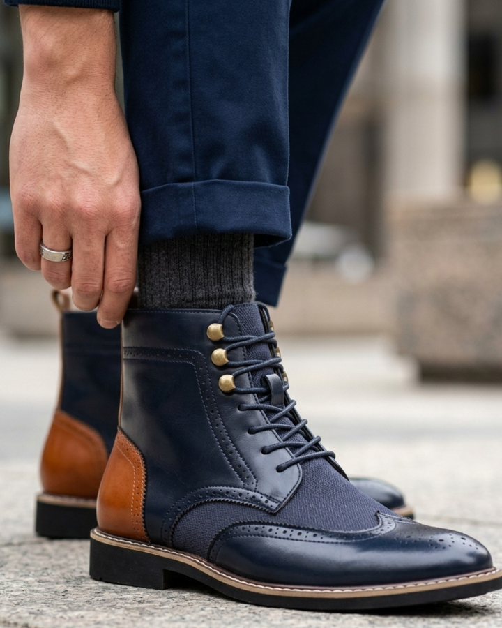 Heritage Two-Tone Leather Dress Boot