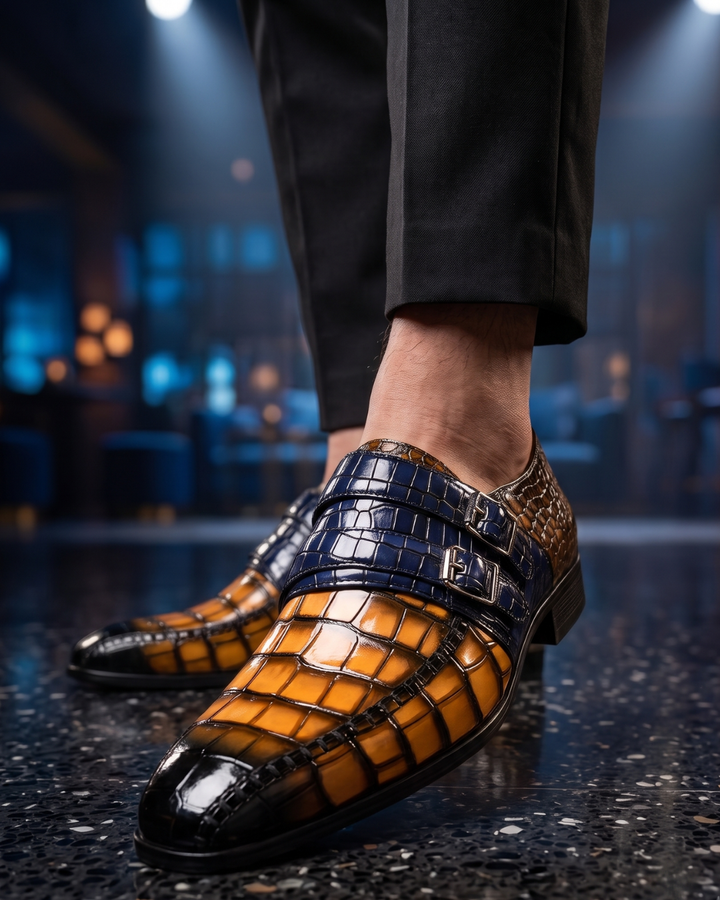 Kensington Exotic Double Monk Strap Loafer