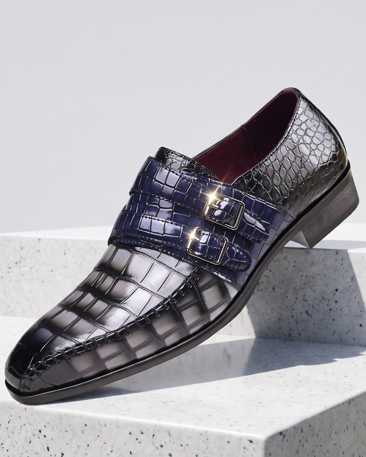 Kensington Exotic Double Monk Strap Loafer