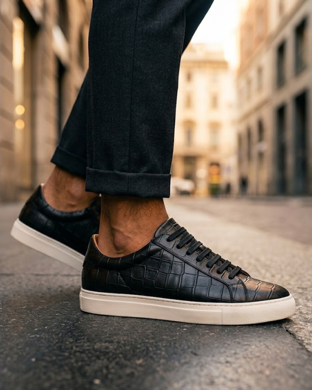 Aldgate - Croc Embossed Sneaker