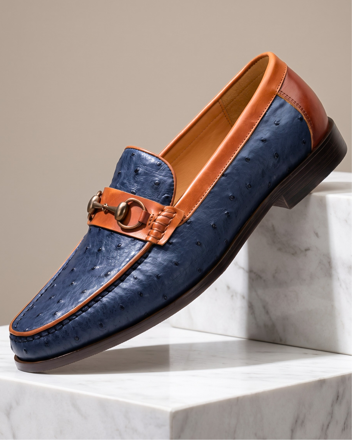 Medici Ostrich Horsebit Loafer
