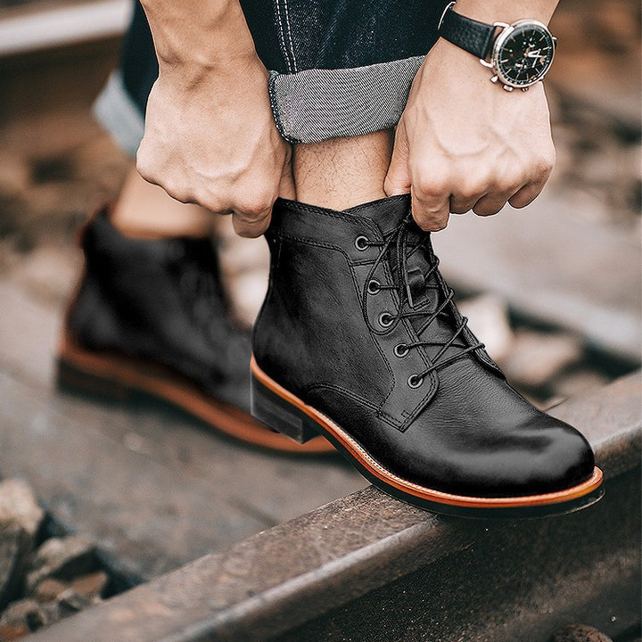 Alder Distressed Leather Boots