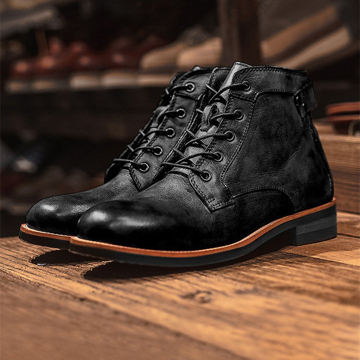 Alder Distressed Leather Boots