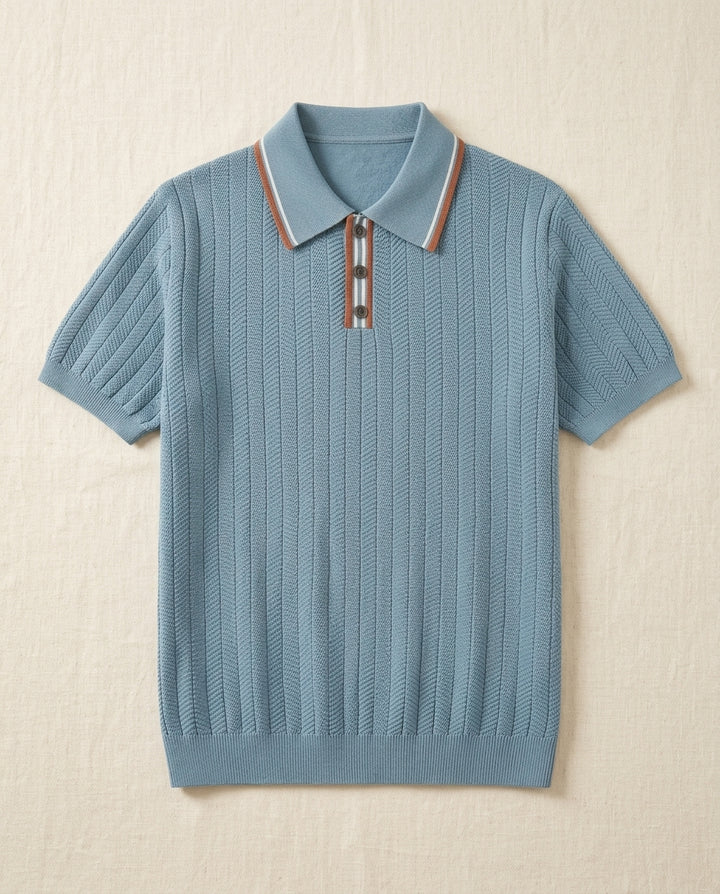 Riviera — Ribbed Knit Polo