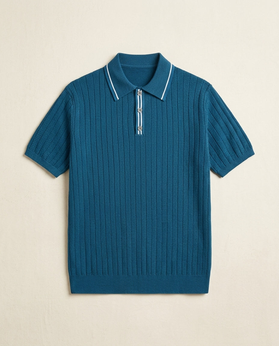 Riviera — Ribbed Knit Polo