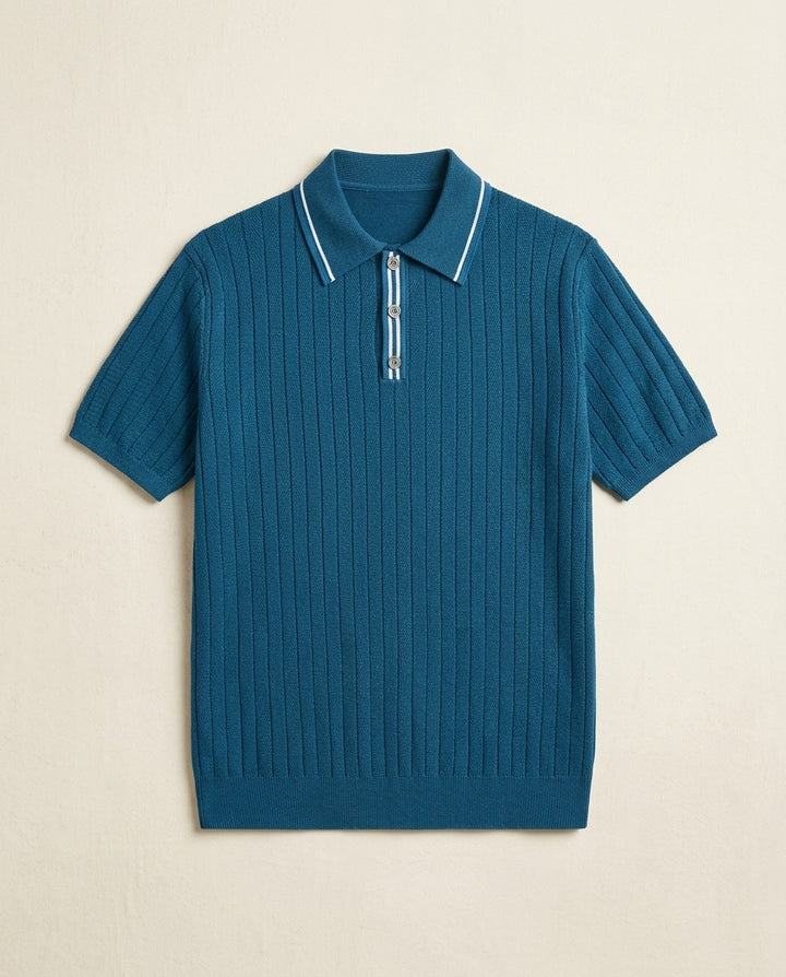 Riviera — Ribbed Knit Polo