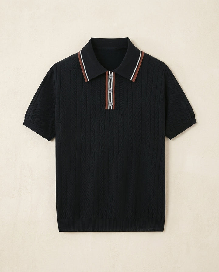 Riviera — Ribbed Knit Polo