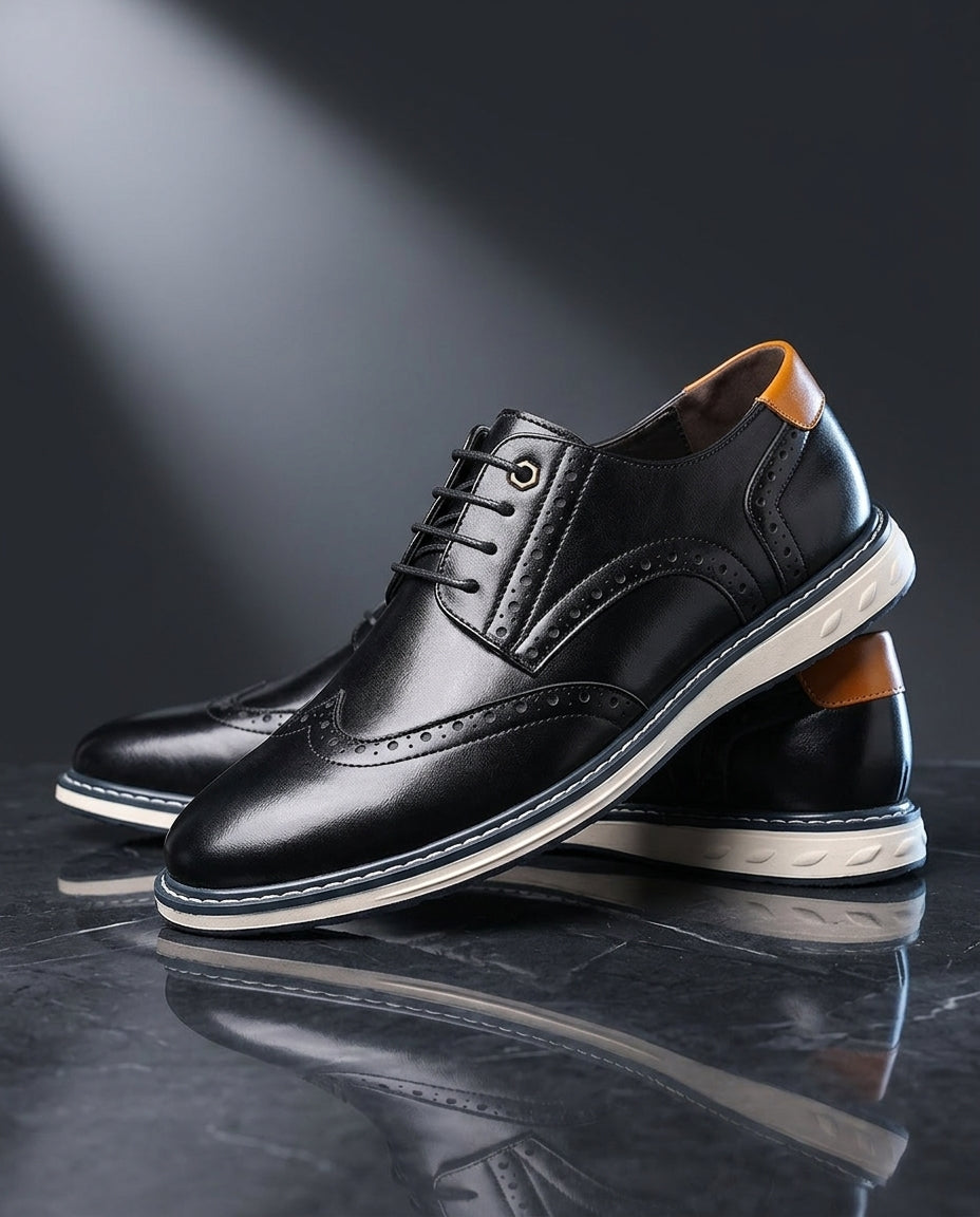 Carraway - Leather Wingtip Brogue Sneakers