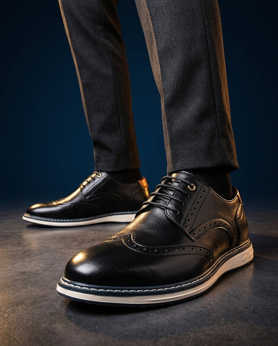 Carraway - Leather Wingtip Brogue Sneakers