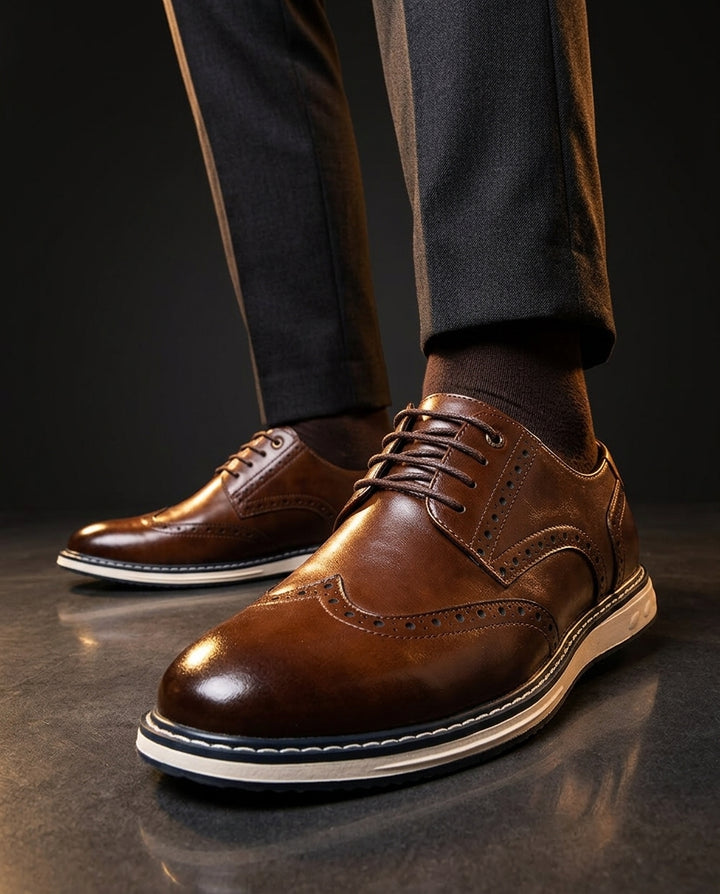 Carraway - Leather Wingtip Brogue Sneakers