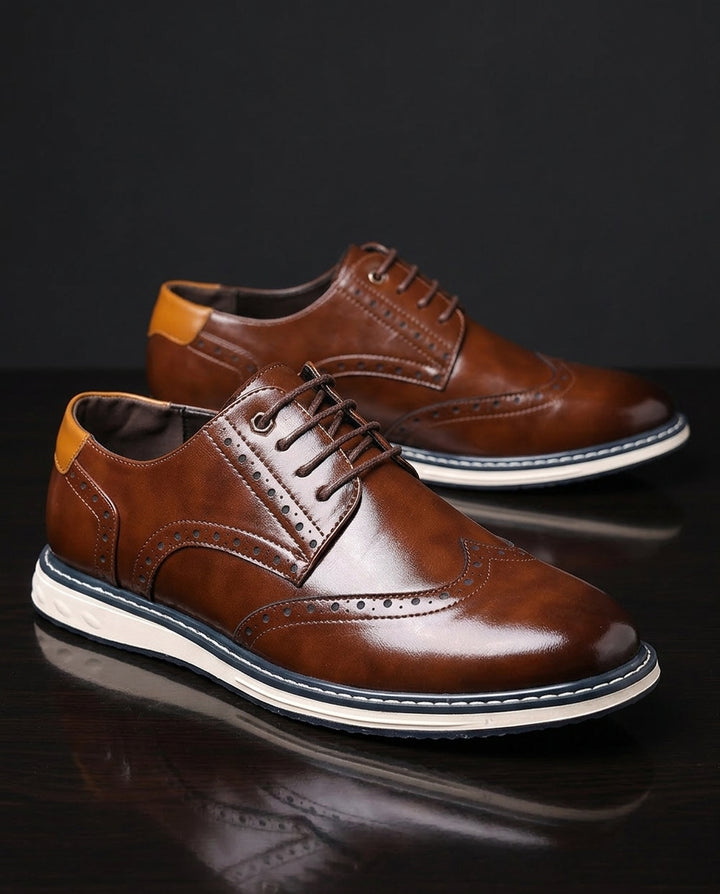 Carraway - Leather Wingtip Brogue Sneakers