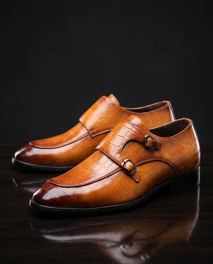 Hamilton - Croc Embossed Monk Strap