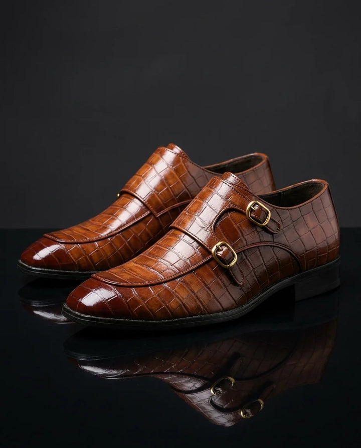 Hamilton - Croc Embossed Monk Strap
