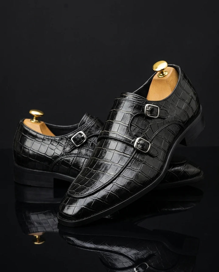 Hamilton - Croc Embossed Monk Strap