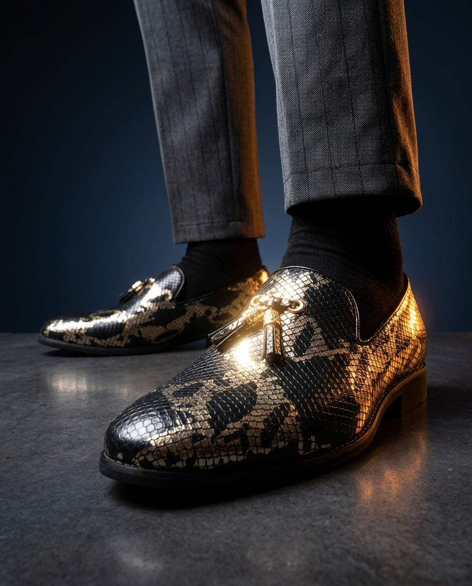 Jackson - Snake Print Loafer