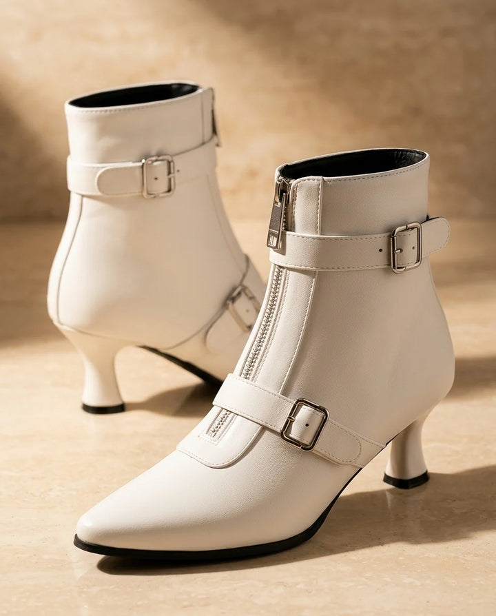 Cleo Double Buckle Ankle Boots