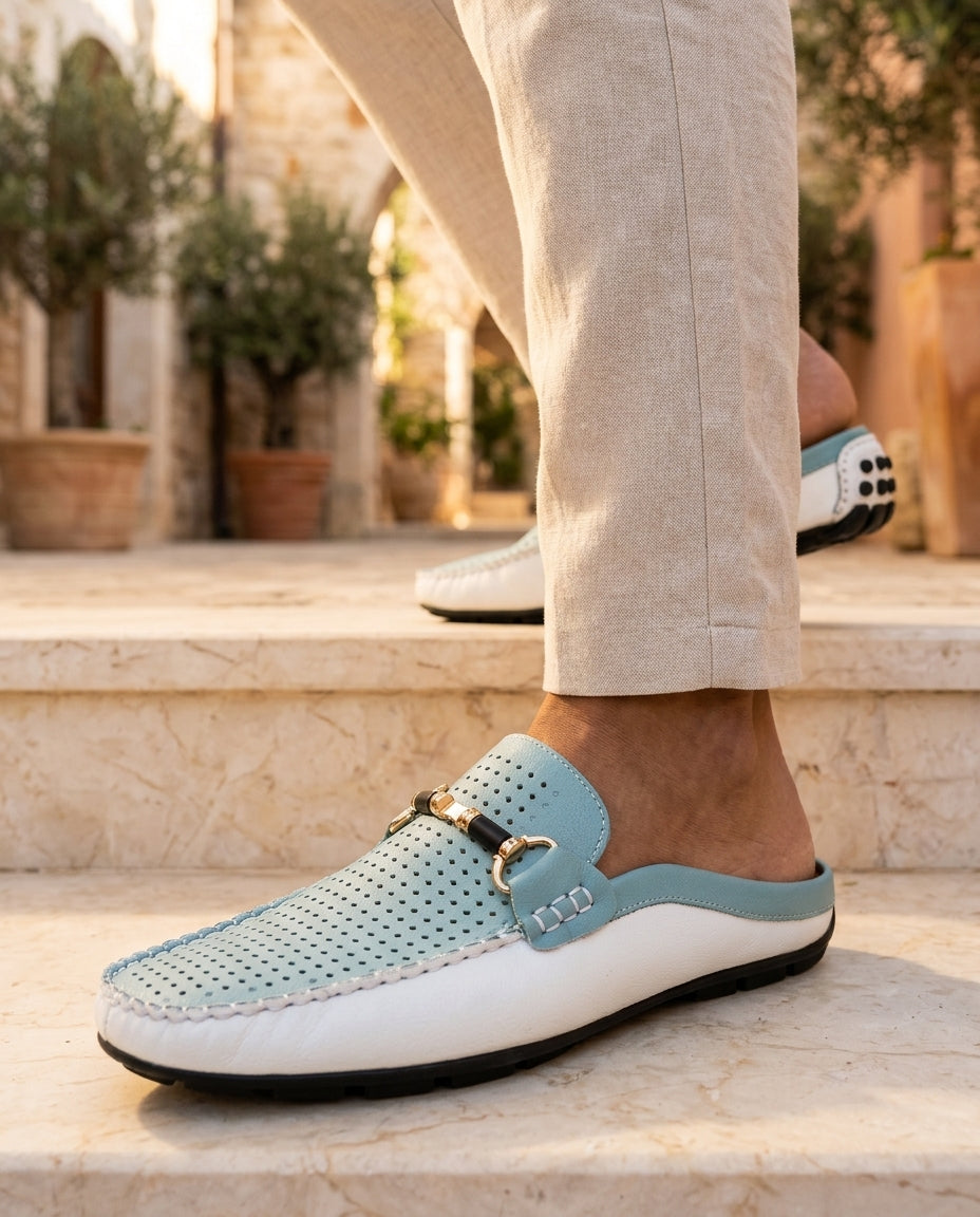 Harlan Leather Slip On Mules