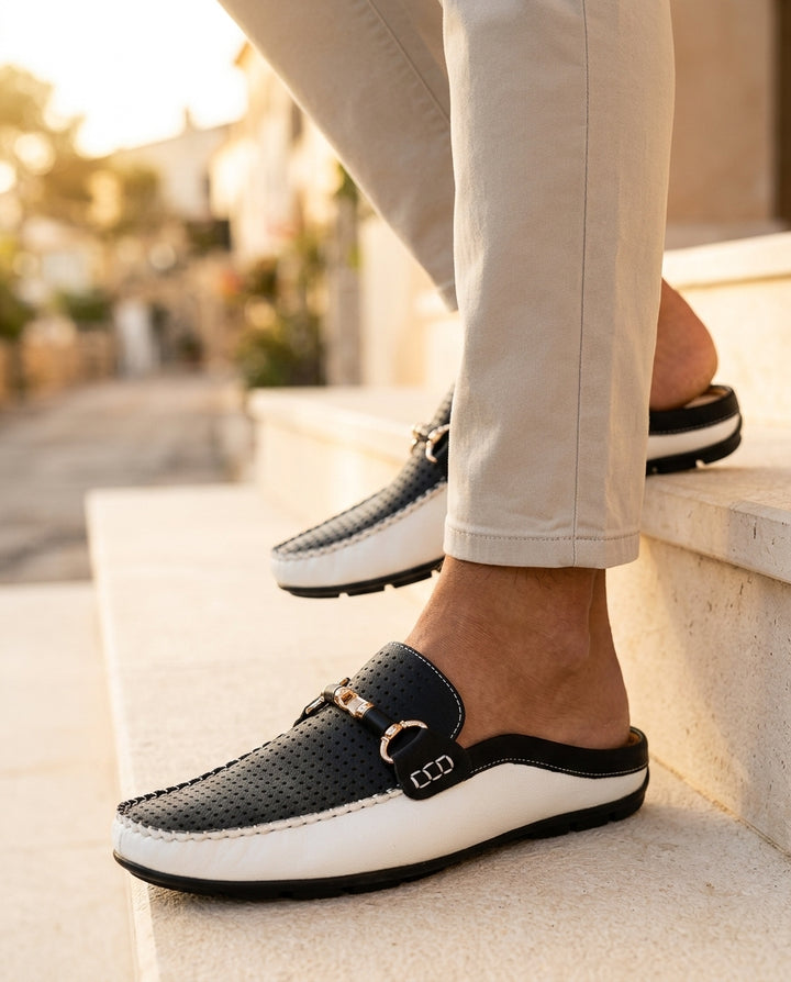 Harlan Leather Slip On Mules