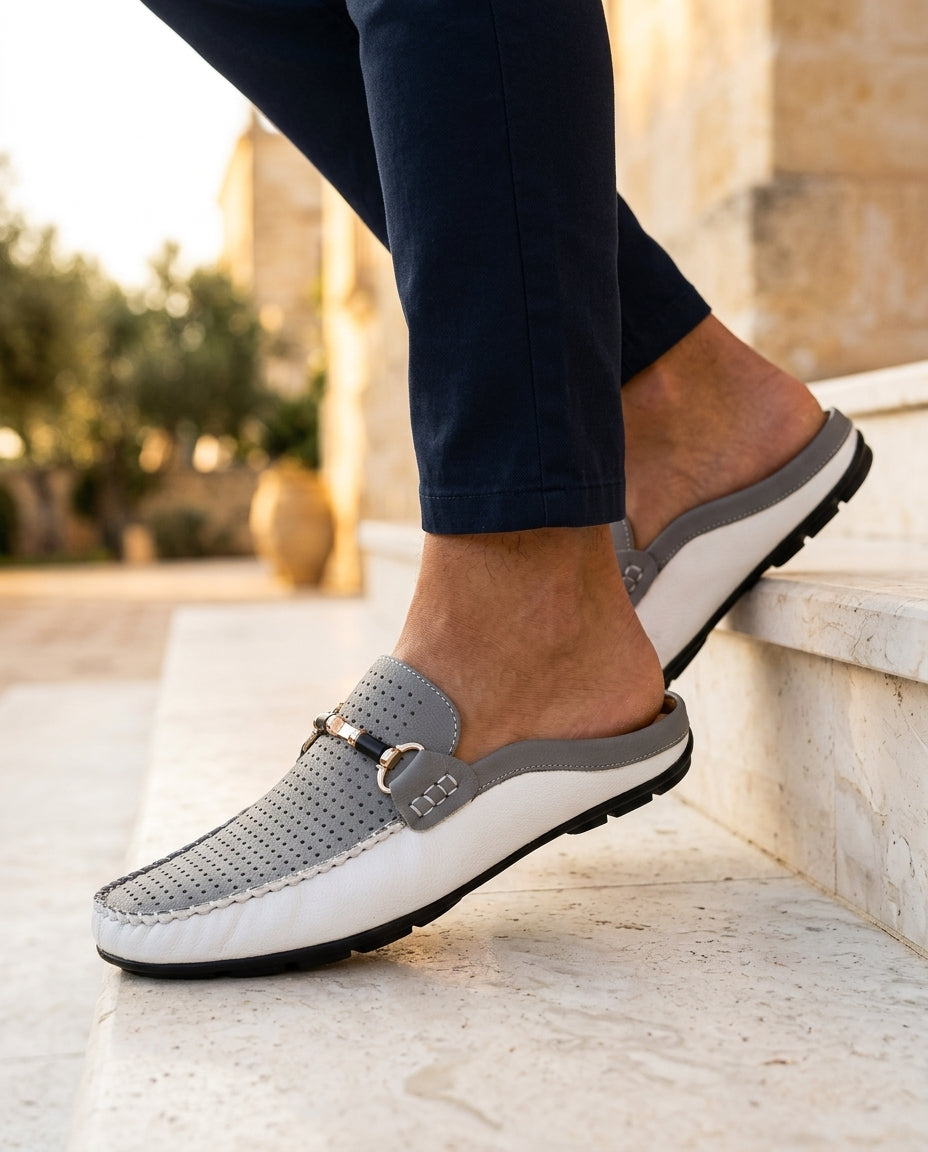 Harlan Leather Slip On Mules