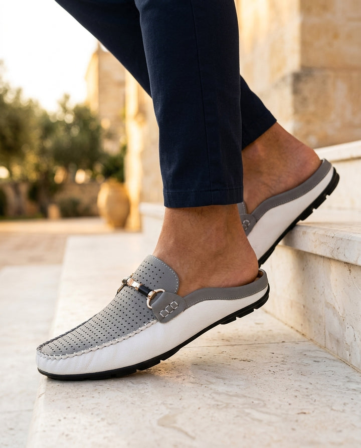 Harlan Leather Slip On Mules