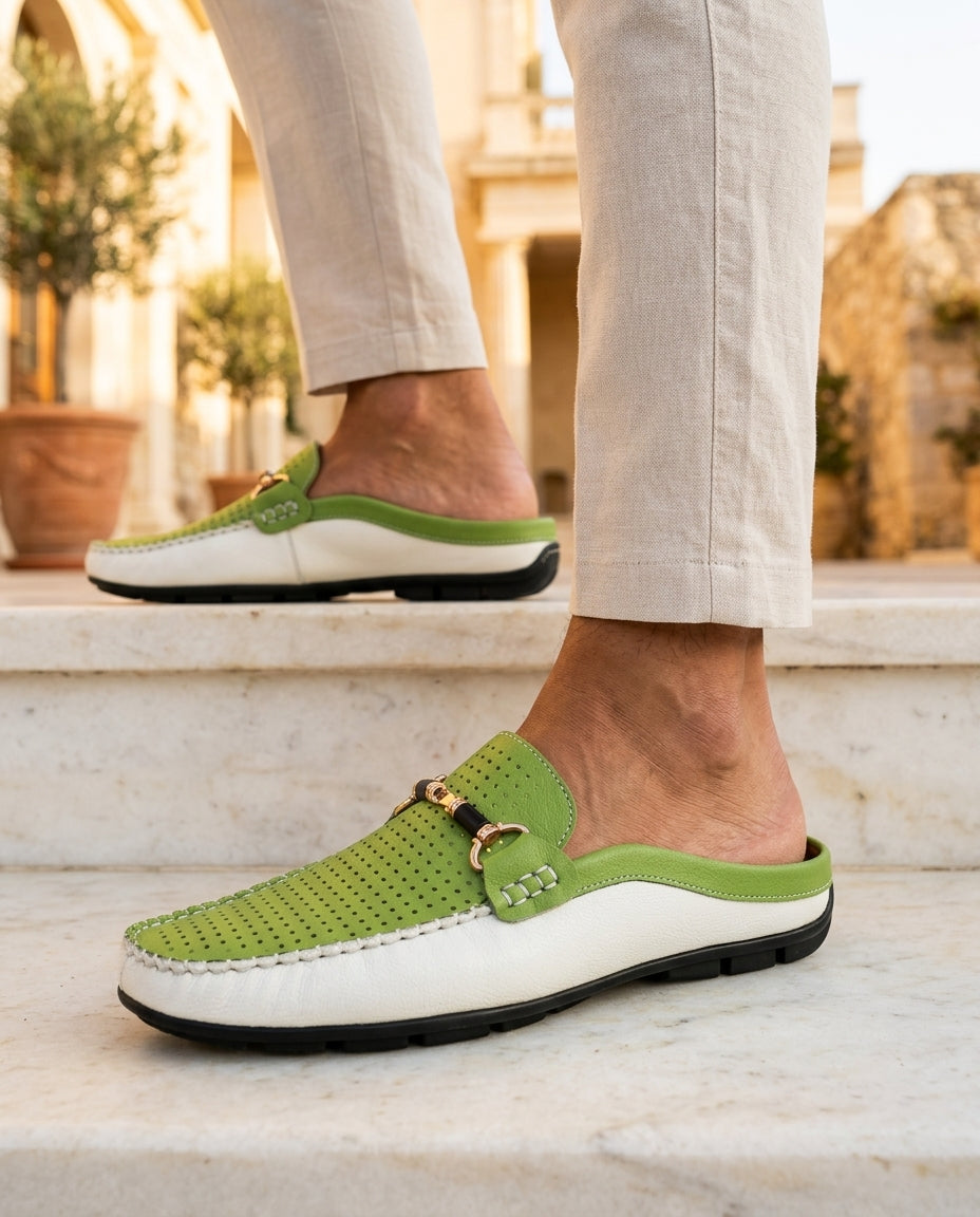 Harlan Leather Slip On Mules