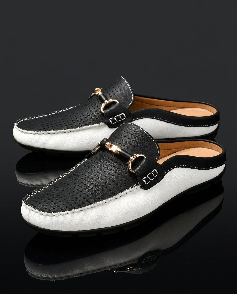 Harlan Leather Slip On Mules