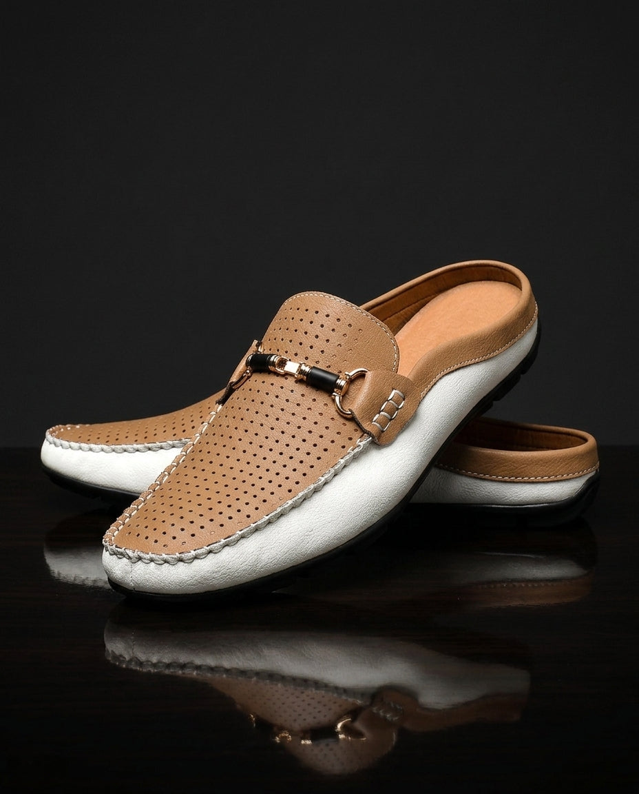 Harlan Leather Slip On Mules