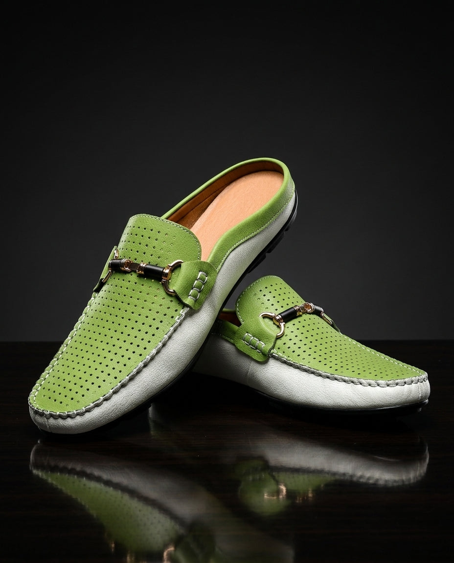 Harlan Leather Slip On Mules
