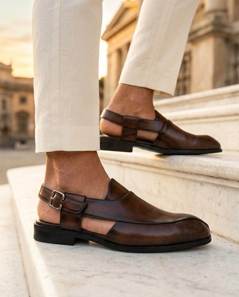 Marcelo Leather Slingback Sandals