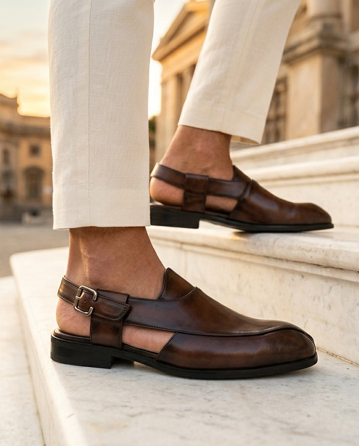 Marcelo Leather Slingback Sandals
