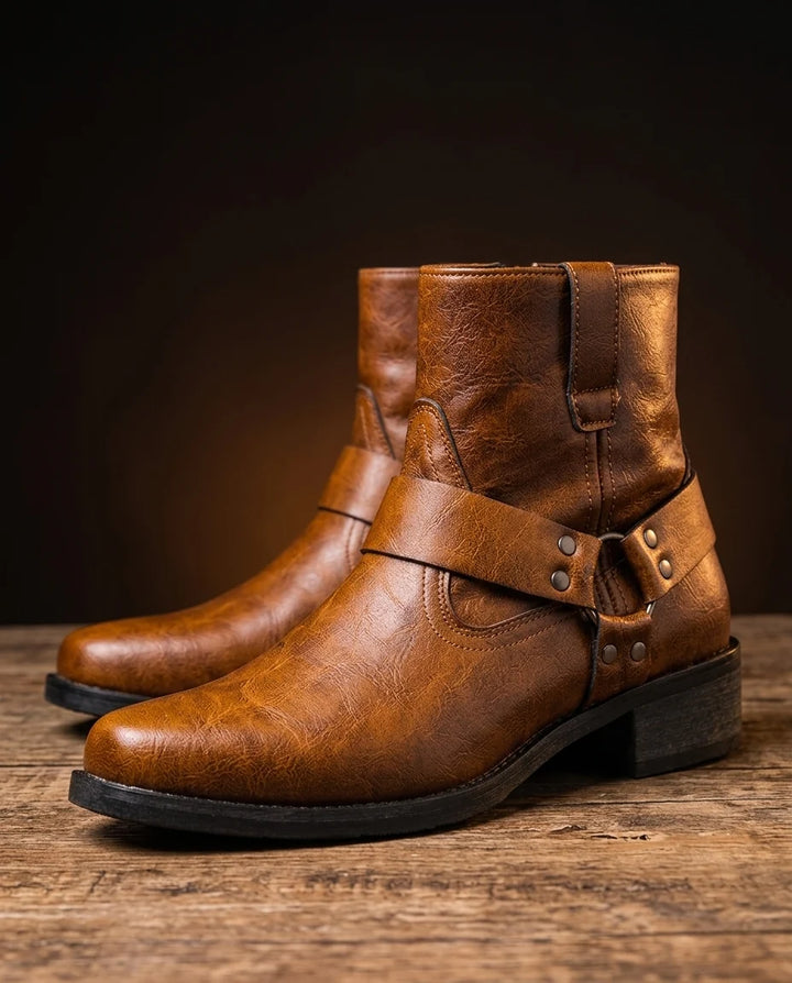 Alfred Vintage Leather Ankle Boots