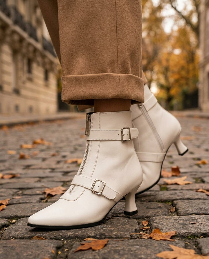 Cleo Double Buckle Ankle Boots