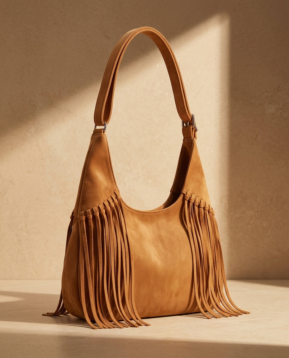 Emilia Fringe Hobo Bag