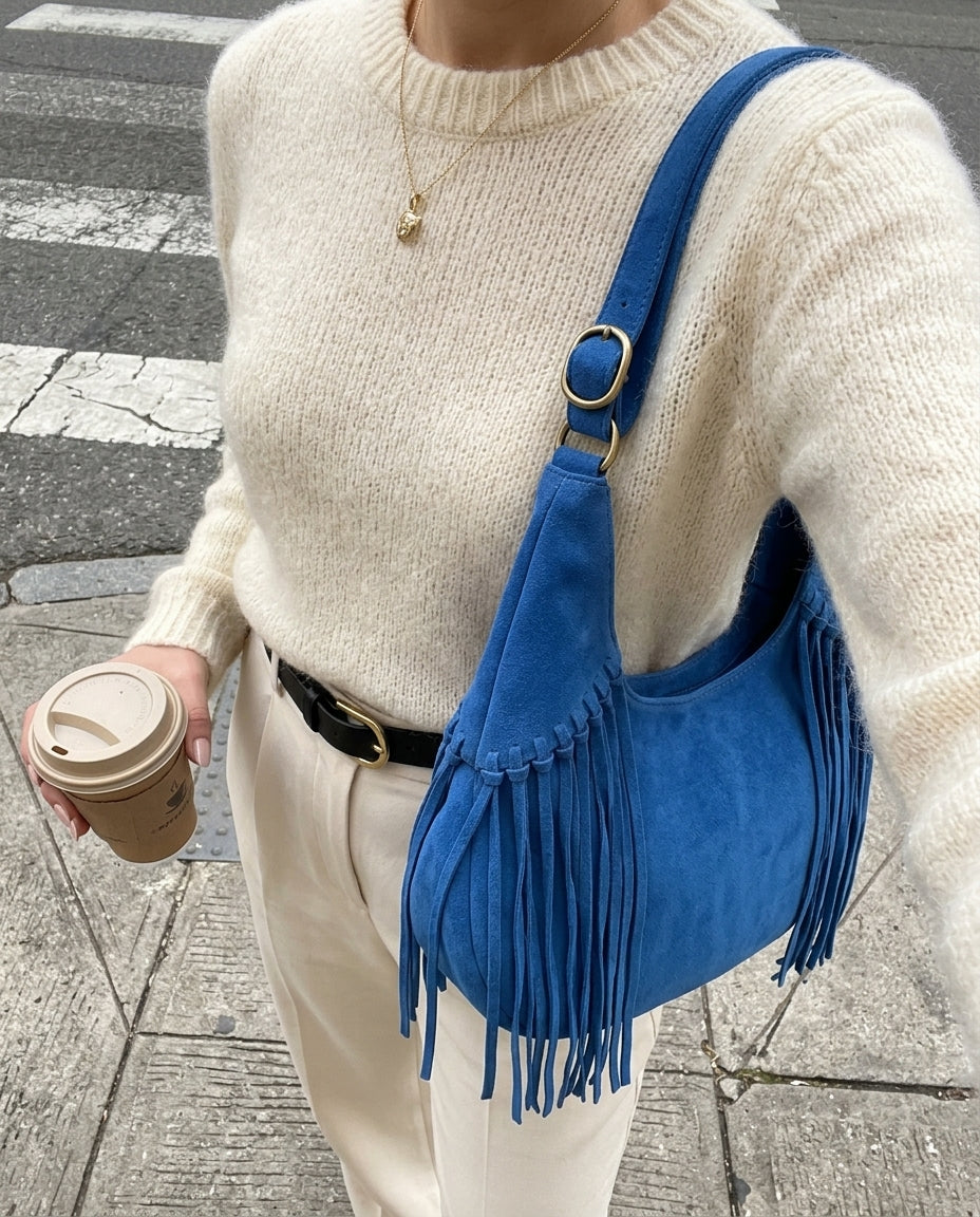 Emilia Fringe Hobo Bag