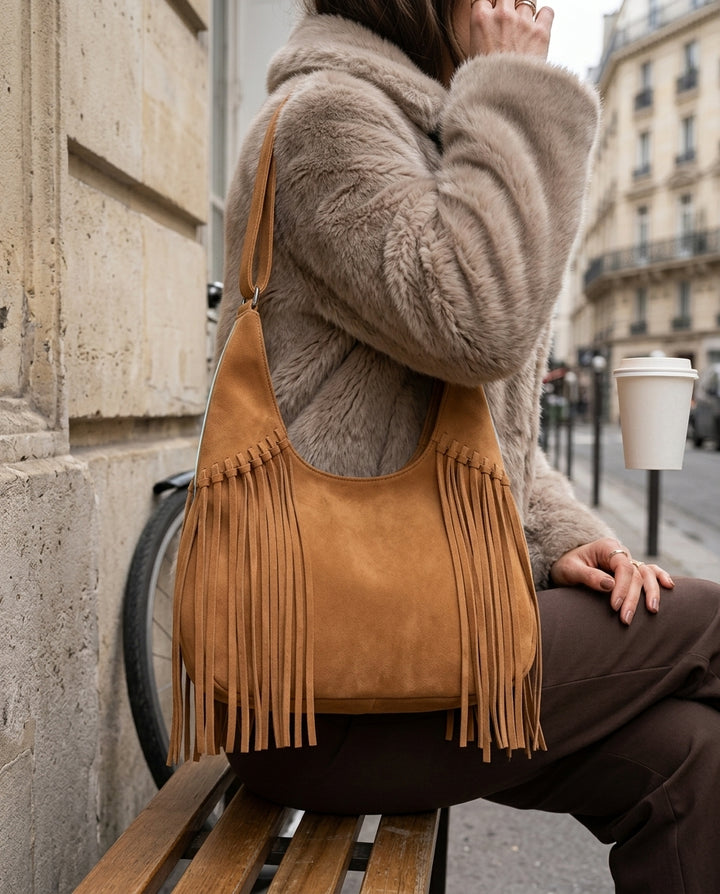 Emilia Fringe Hobo Bag