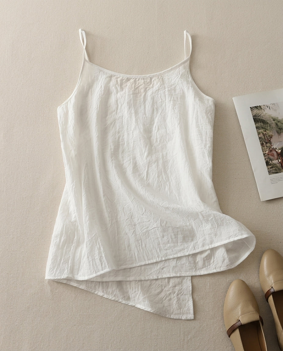 Della Lace Up Linen Cami