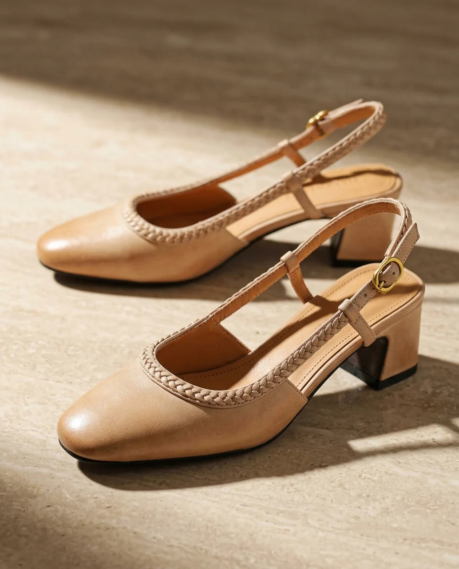Edith Leather Slingbacks