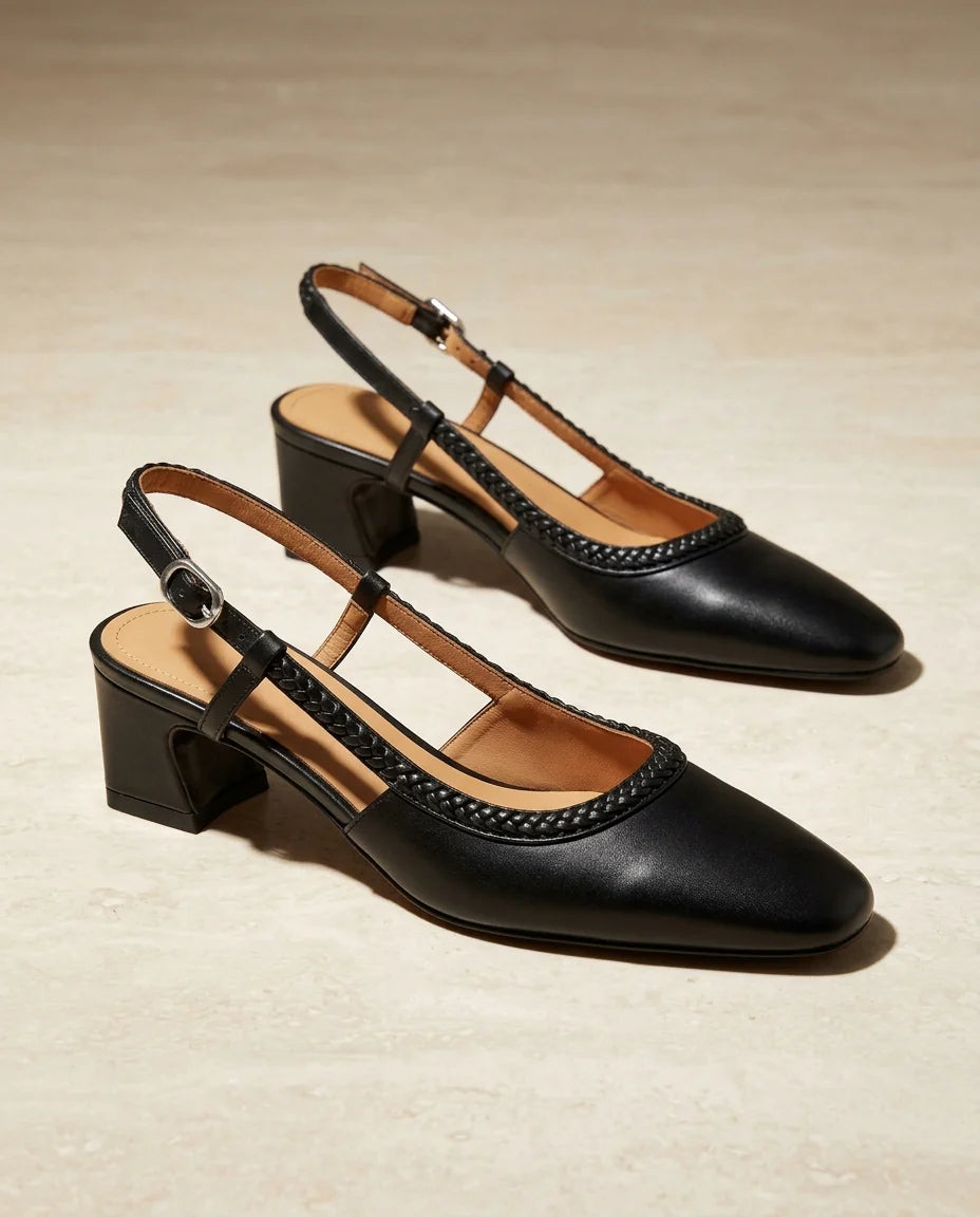 Edith Leather Slingbacks