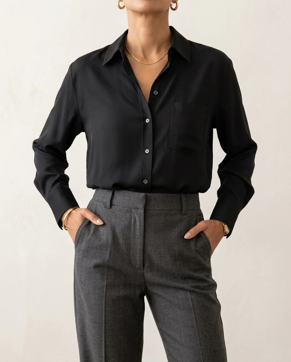 Émilie — Silk Satin Blouse