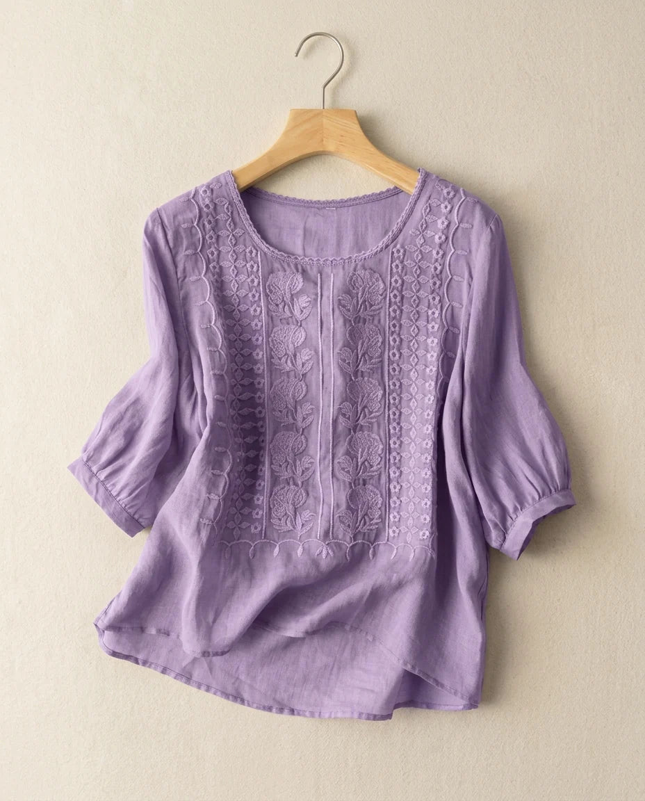 Renata Floral Embroidered Blouse