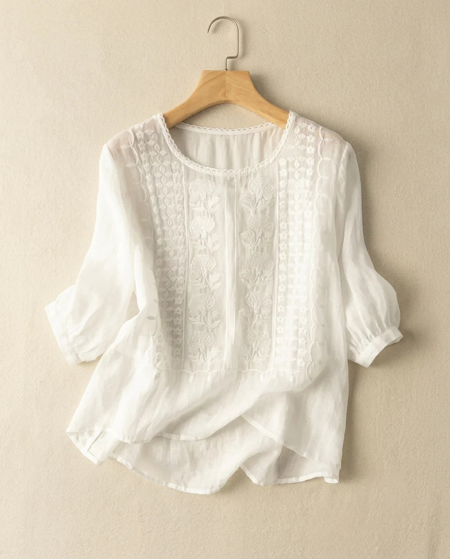Renata Floral Embroidered Blouse