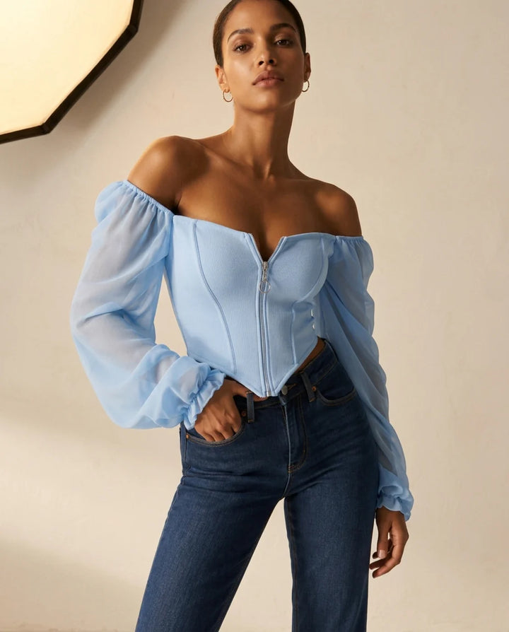 Romilly Chiffon Corset Blouse